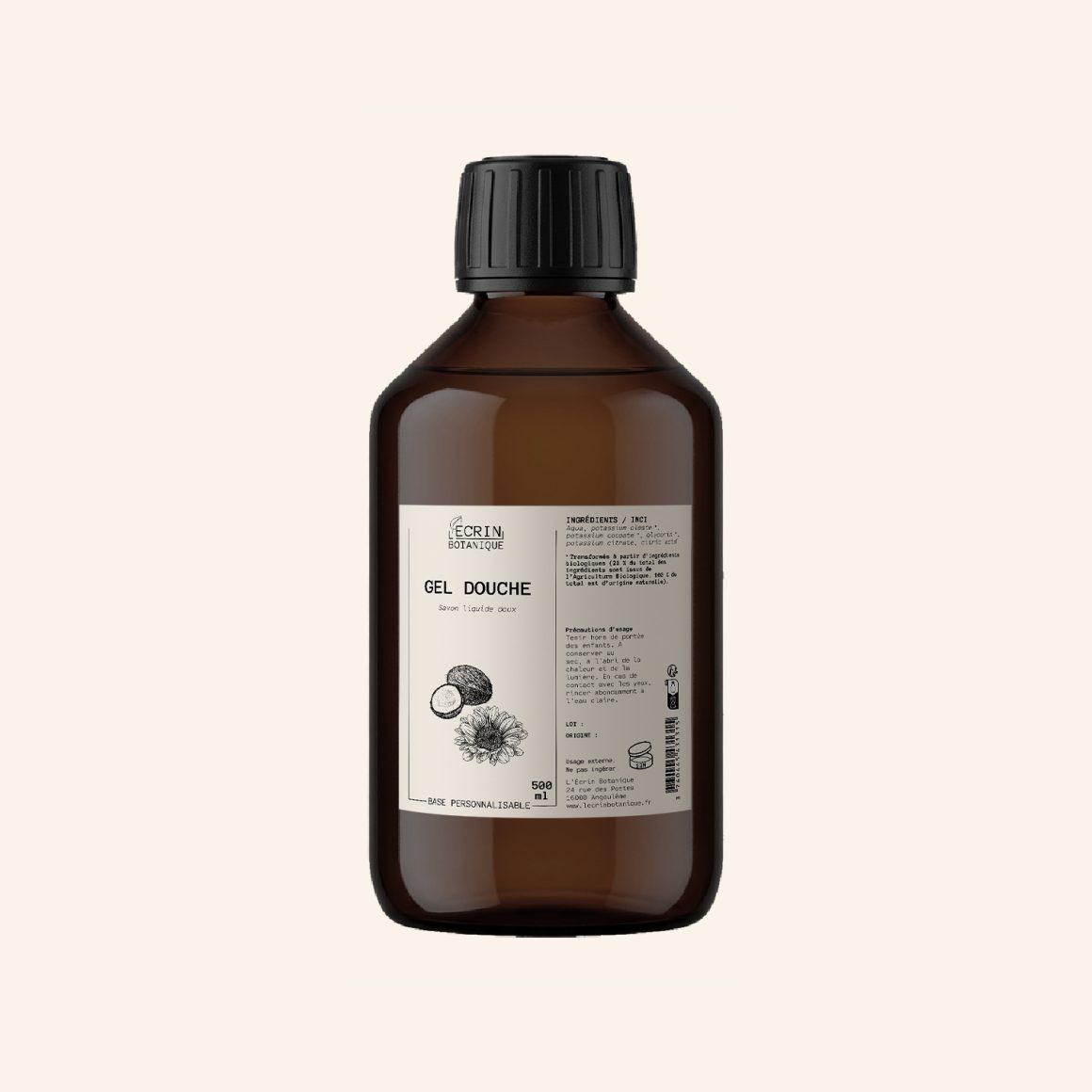 Base personnalisable de gel douche
