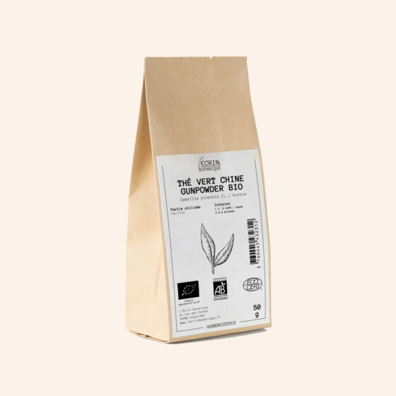 Thé vert Chine gunpowder BIO (feuilles)