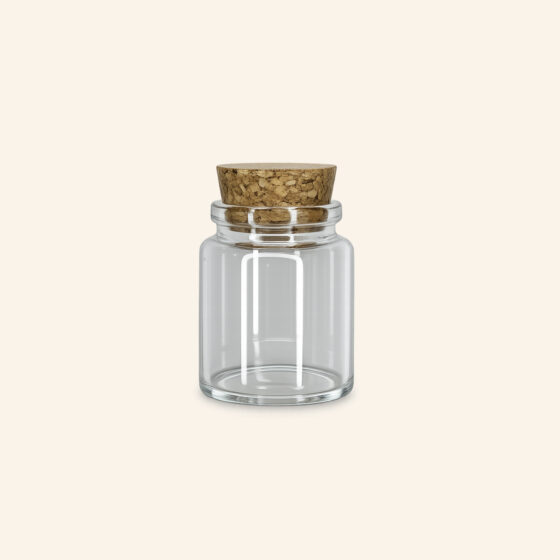 Pot en verre bouchon liège 50 ml